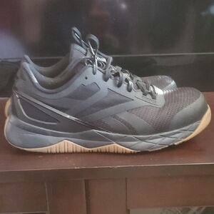 Reebok Black Sneakers with Gum Sole And Steel Toe Slip Resistance Oil Resistance